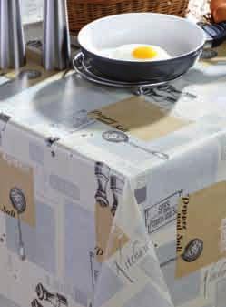 TREND single tablecloth film semi-transparent film with white overprint, embossed, appropriate for many applications (similary to CRYSTAL).