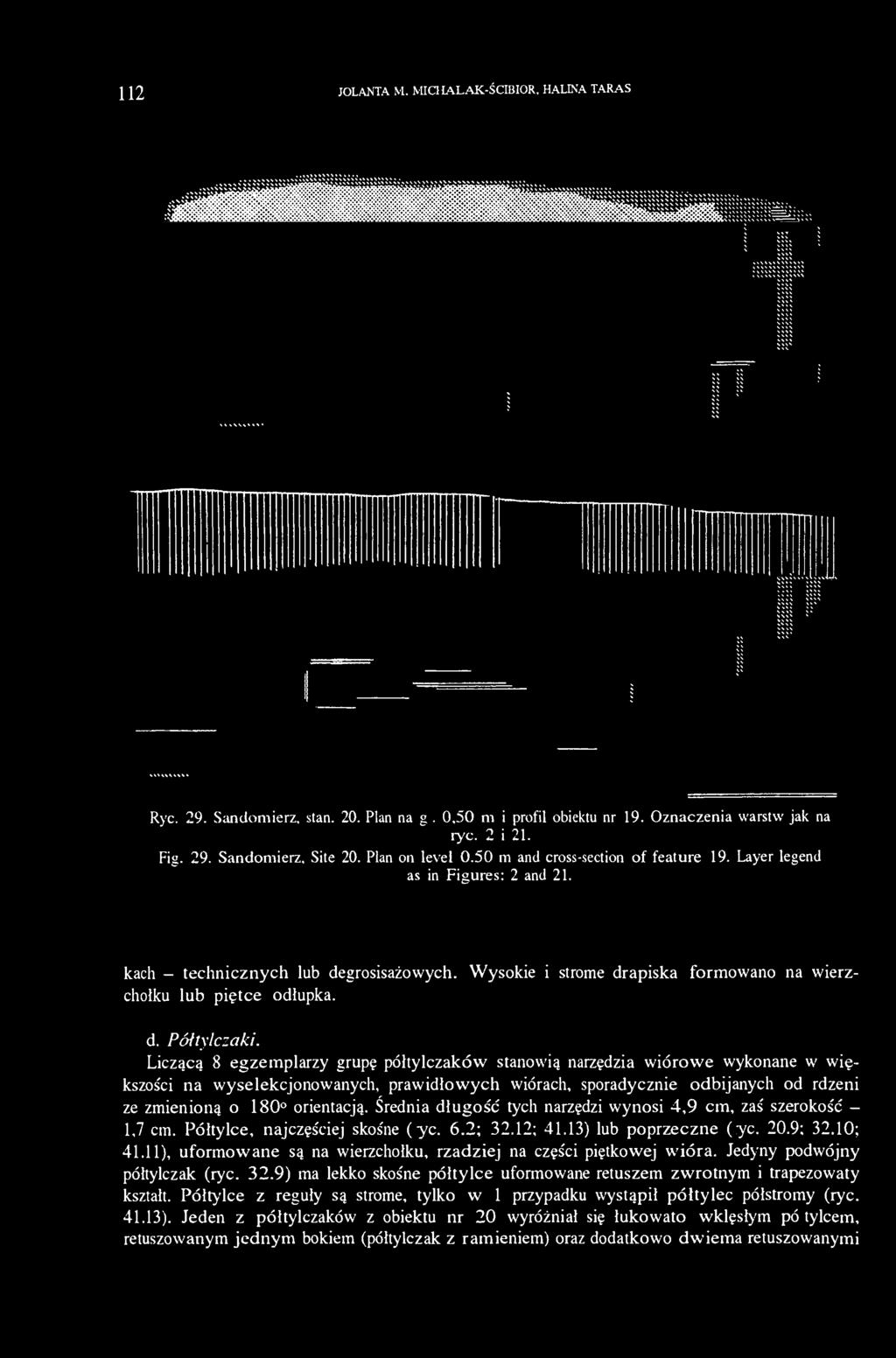 Wysokie i strome drapiska formowano na wierzchołku lub piętce odłupka. d. Półtylczaki.