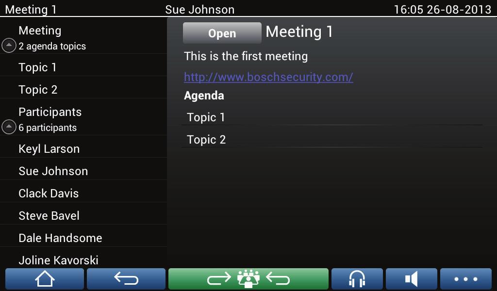 Na ekranie przeglądu spotkania widoczne są wszystkie przygotowane spotkania.