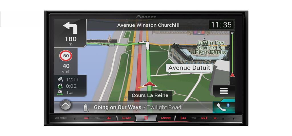 Android Auto, Bluetooth, CD/DVD, HDMI i radie DAB+ Bądź ontacie ze śie gdzieolie jesteś. AVIC-F88DAB łączy ysoą jaość audio-video z inteligentną naigacją.