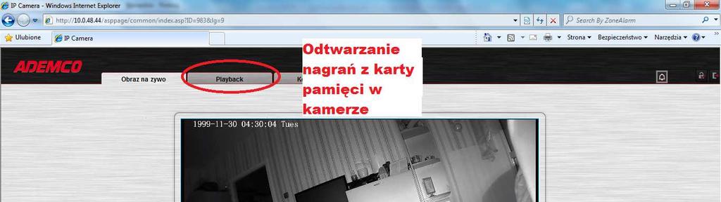 Domyślnie IE uruchamia Adobe Flash do