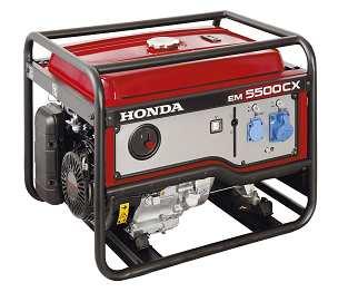 ZESTAW EM5500CX + spawarka inwerterowi KEMPPI MINARC 150 Prąd znam. [kva] [A] DC EM5500CX 5,5 21,7 AVR 1x12V 12A Ręczny 11 3,8 25 68x53x54 88 97 Agregat jednofazowy.