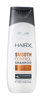 ** Działanie: odżywcze, wygładzające, ochronne 30066 Wygładzający szampon do włosów HairX Smooth Control 250 ml Opis produktu: Szampon do codziennego stosowania delikatnie oczyszcza włosy, a także