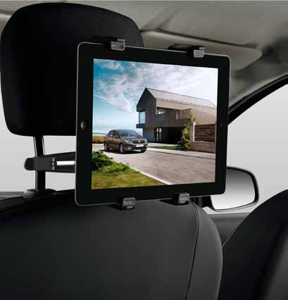 Łączenie przez Bluetooth i automatyczna synchronizacja ze smartfonem. Funkcja rozpoznawania mowy. System mocowania na zintegrowanej osłonie przeciwsłonecznej.