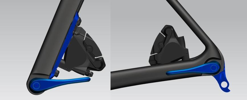 Nowe ramy Defy Advanced i TCX SLR dostosowane do poniższych standardów: Mocowanie zacisku hamulca Flat Mount: Ogranicza do minimum odstające