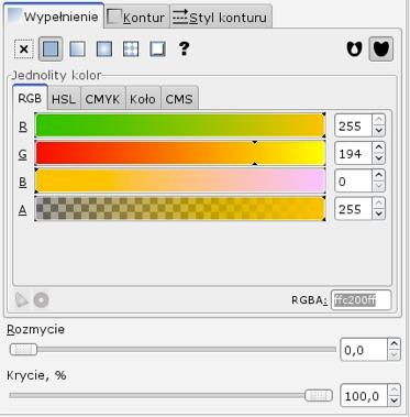 dialogu Fill&Stroke Tło