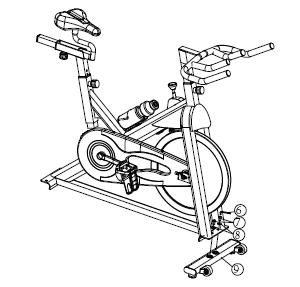 4. Przymocuj przednią podstawę (9) do roweru używając klucza ampulowego