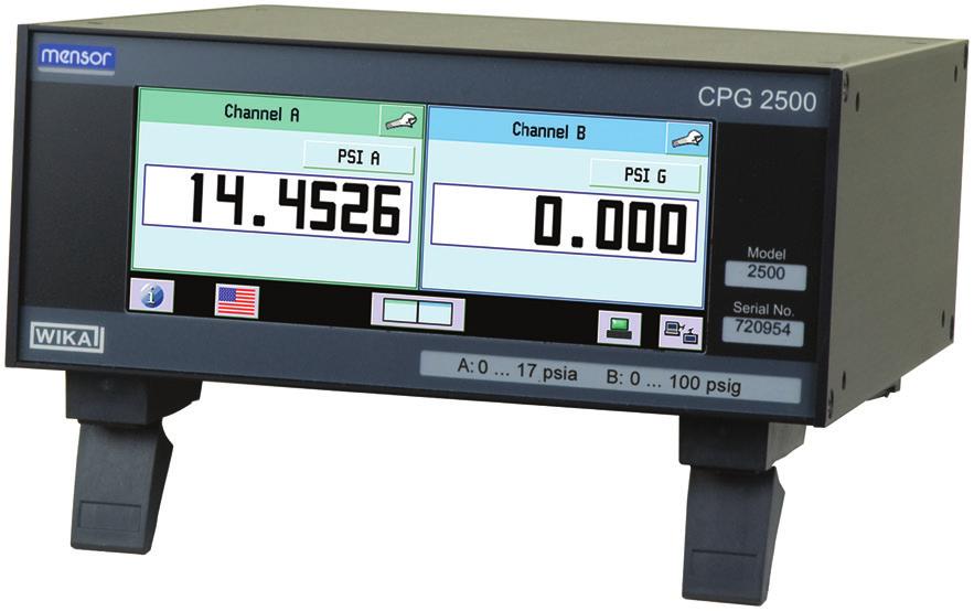 Technologia kalibracji Precyzyjny kalibrator ciśnienia Wersja 1- lub 2-kanałowa Model CPG2500 Karta katalogowa WIKA CT 25.