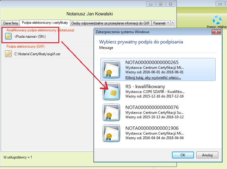 Podpis elektroniczny i certyfikaty pozostałe certyfikaty.