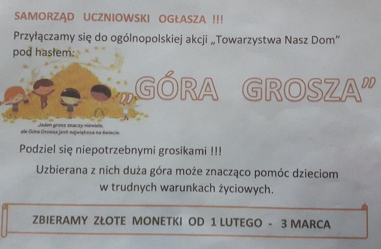 Grosza organizowaną przez Towarzystwo Nasz Dom.