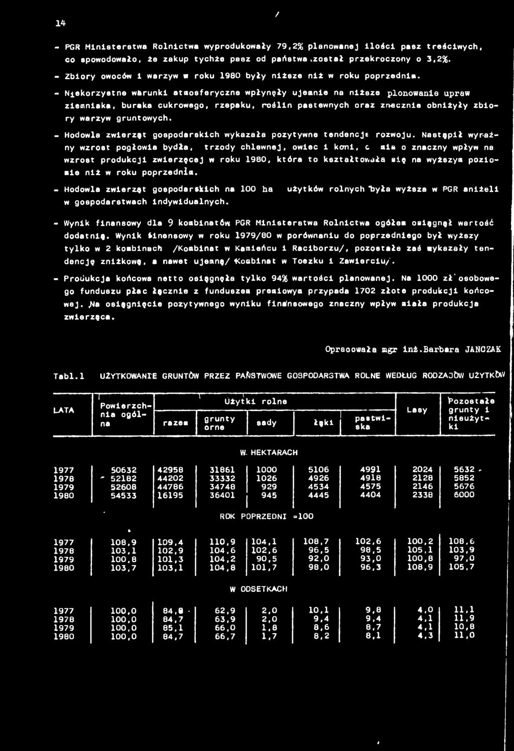 - Nekorzystne warunk atmosferyczne wpłynęły ujemne na nższe plonowane upraw zemnaka, buraka cukrowego, rzepaku, rośln pastewnych oraz znaczne obnżyły zbory warzyw gruntowych.