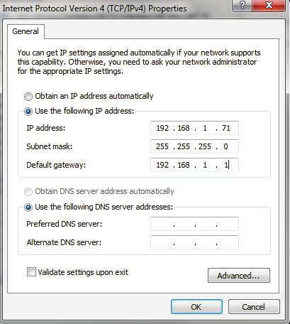 3. Po nawiązaniu połączenia użyj narzędzia TruVision Device Finder lub Device Manager i zmień adres IP kamery na adres znajdujący się