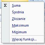 LICZBY(liczba) - zwraca wartość bezwzględną liczby MOD(liczba; dzielnik) - zwraca resztę z dzielenia SILNIA(liczba) - oblicza silnię podanej liczby