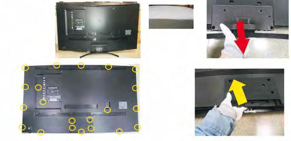 Usun¹æ wkrêty i zdj¹æ pokrywê tyln¹ BT WIFI BL LEDs L/R P³yta
