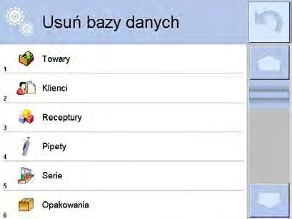 16.13.2. Usuń bazy danych Funkcja pozwalająca na usunięcie danych z wybranych baz danych.