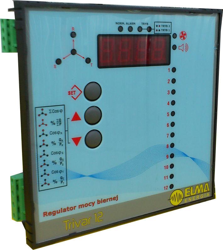 Trivar12 Mikroprocesorowe regulatory Trivar w odróżnieniu od regulatorów Univar pozwalają na sterowanie bateriami kondensatorów także w sieciach asymetrycznych.