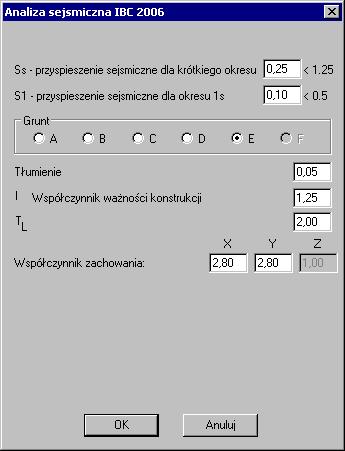 strona: 126 Autodesk Concrete Building Structures 2009 - Podręcznik użytkownika W powyższym oknie dialogowym dostępne są następujące opcje opisane w wybranej normie sejsmicznej: przyspieszenie