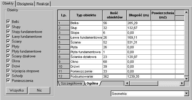 strona: 66 Autodesk Concrete Building Structures 2009 - Podręcznik użytkownika W programie istnieje możliwość usuwania obiektów i obciążeń bezpośrednio ze zbiorczej tabeli.