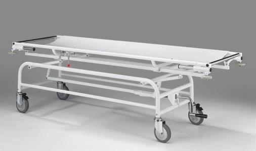 screw mechanism removable pallet used as a stretcher, 2 of them with individual braking system trolley s cover PW-05 (additional
