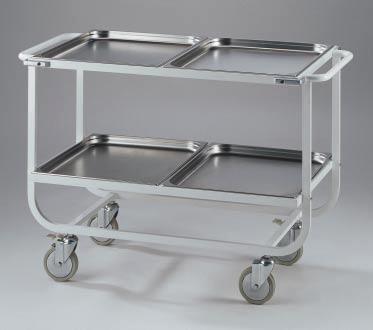 tables SM-15 Wózki do przewożenia potraw: 4 wyjmowane nierdzewne tace taca o wymiarach dł./szer.