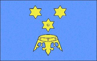 Plat blekitny w proporcjach 5:8.