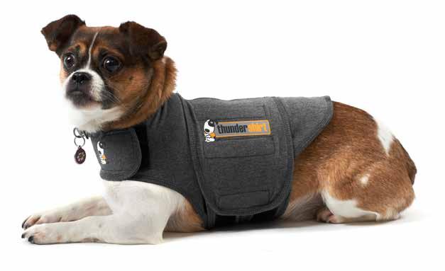 Thundershirt Kamizelka antystresowa Kamizelka Thundershirt została zaprojektowana w taki sposób, że wywiera delikatny, stały nacisk na tułów psa.