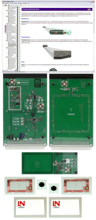 2 Kurs Telekomunikacja 10: Rejestracja danych za pomoca RFID SO4204-9S 1 Zakres dostawy: 1 karta doświadczalna z czytnikiem RFID, pasmo częstotliwości 13,56 MHz 1 karta doświadczalna, antena RFID