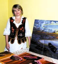 Zdecydowanie rzadziej artysta-amator malował sceny biblijne albo budowle, np. kościoły.