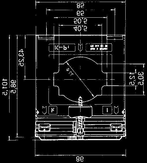 SK 1.4 0 x 12 mm 2 x 40 x mm Przewód okr¹g³y Æ 44,0 mm Szerokoœæ przek³adnika 8 mm V 0 1, 1, 0 2, 1, 200 2, 1, 2, 20 Klasa 0, Wtórny Wtórny 1 Wtórny Wtórny 1