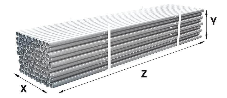 rynny o długości 1000 mm, 2000 mm i 4000 mm.