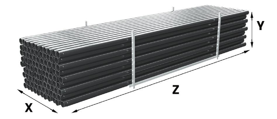 rynny o długości 1000 mm, 2000 mm i 4000 mm.