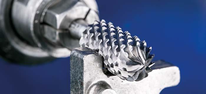 Hartmetallfrässtifte mit der Zahnung INOX Die Viel-Fräser für Edelstahl (INOX) VERTRAU BLAU Bis zu 100 % höhere Zerspanungsleistung im Einsatz auf Edelstahl (INOX) im Vergleich zu Frässtiften mit