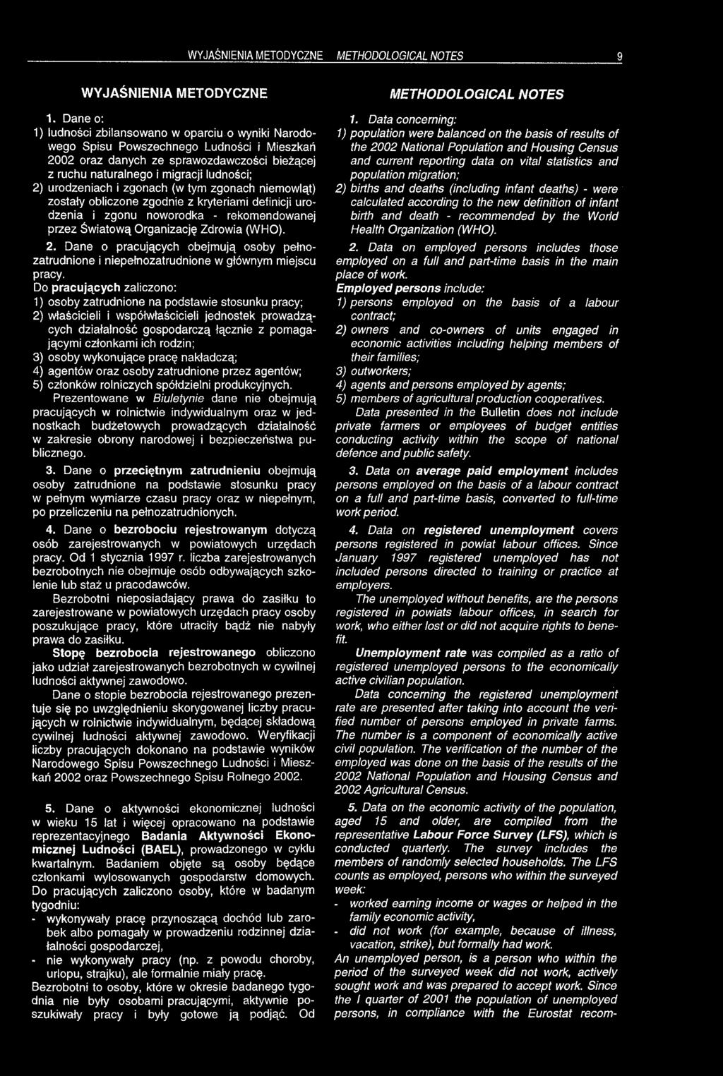 urodzenia i zgonu noworodka - rekomendowanej przez Światową Organizację Zdrowia (WHO).