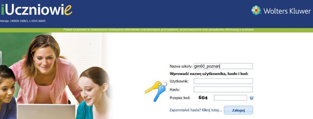 Rysunek 2. Okno logowania do systemu idziennik.