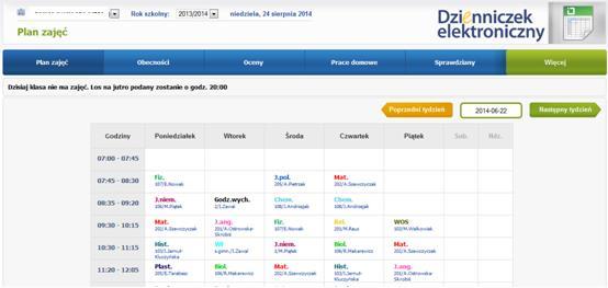 PANEL UCZNIA Oceny W pierwszym oknie masz możliwość podglądu swoich osiągnięć edukacyjnych z podziałem na przedmioty, wystawione oceny.