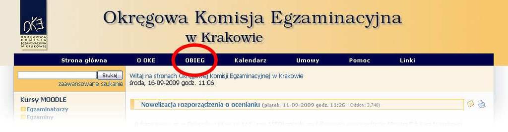 2. System OBIEG (obsługa internetowa egzaminów) System OBIEG został opracowany w celu obsługi egzaminów przez Internet. 2.1.