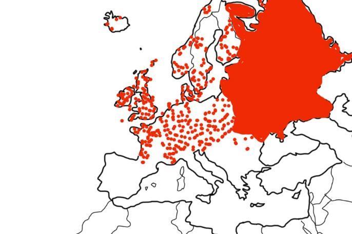 Rozmieszczenie w Polsce Stanowiska zgłoszone w 2013 r.