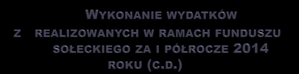 TREŚĆ PLAN WYKONANIE % WYKONANIA POSADOWO 12.853,00 852,06 6,63 WŁADYSŁAWOWO 10.260,00 9.608,01 93,65 WYMYŚLANKA 7.