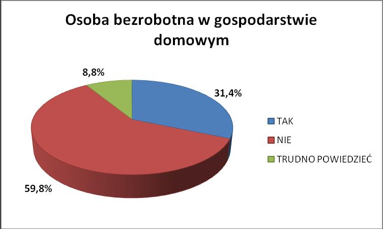 Dość wysoki odsetek osób, które nie posiadały w przeszłości lub nie posiadają obecnie pracy oraz stosunkowo duży odsetek osób deklarujących, że w