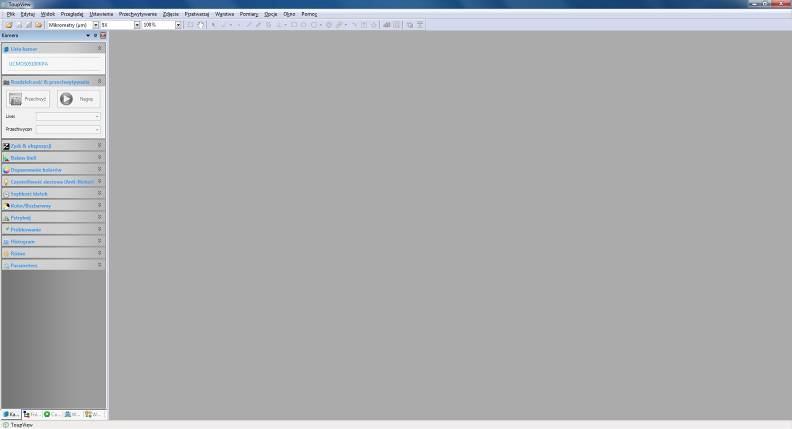 Instrukcja akwizycji obrazu programem ToupView (mikroskop Nikon Epiphot) Po uruchomieniu programu na ekranie pojawia się