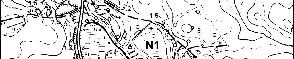 Location of the peat-bog in Nosalin (N/1) Źródło: Główny Urząd Geodezji i Kartografii W każdej próbce oznaczano i zliczano co najmniej 700 ziaren pyłku drzew i krzewów oraz