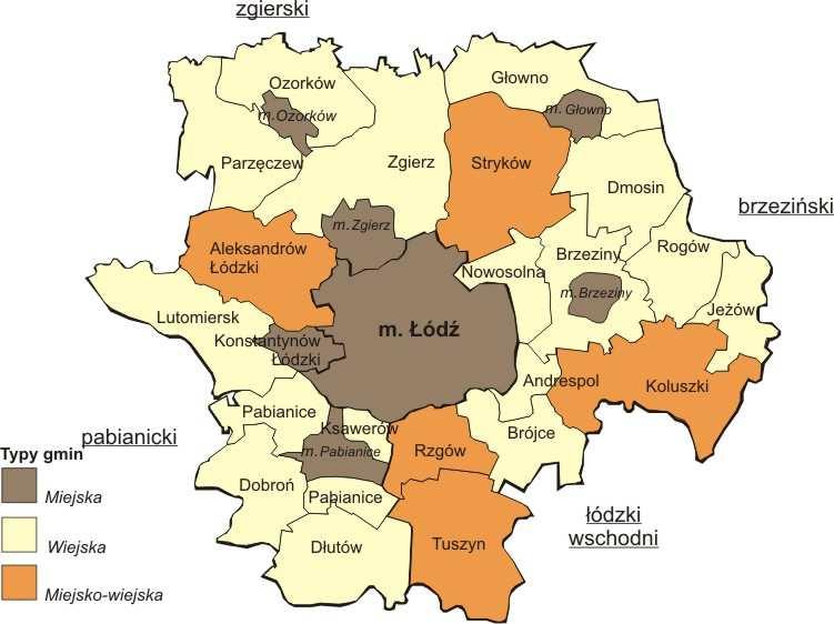 3. Charakterystyka społeczno-gospodarcza Łódzkiego Obszaru Metropolitalnego Łódzki Obszar Metropolitalny, o powierzchni 2,5 tys. km 2, zamieszkały jest łącznie przez ponad 1,1 mln osób.