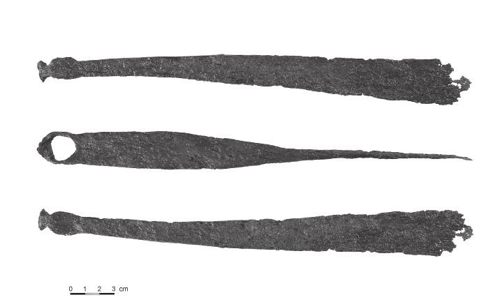 Axe-like iron bar from Modlnica after conservation (photo A. Susuł) Fot. 2.