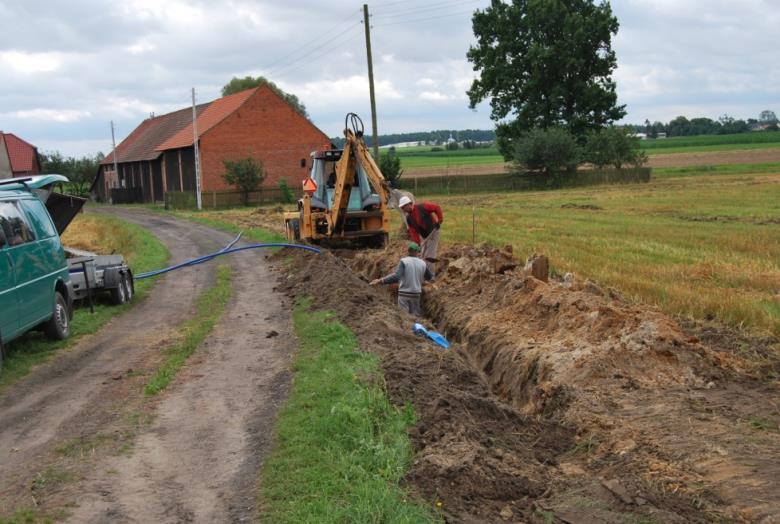 Budowa sieci wodociągowej wraz z przyłączami w miejscowości Panoszów, Wędzina, Ciasna i