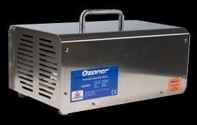 Ozonator. Rysunek poglądowy. 2. Moc znamionowa 150W 3. Wydajność ozonu >30,7g/h 4. Metoda produkcji ozonu: wyładowania koronowe 5. Czas pracy 5,10,15,30,60 minut, praca ciągła 6.