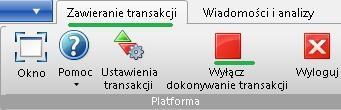 1. WYŁĄCZ/ WŁĄCZ MOŻLIWOŚĆ DOKONYWANIA TRANSAKCJI Główne menu: Zawieranie transakcji.