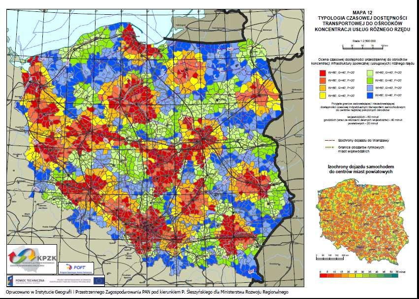Polska Wschodnia infrastruktura transportowa Konsekwencje niskiej dostępności transportowej utrudniony przepływ know-howi bariera dla wzmacniania powiązań funkcjonalnychpolski Wschodniej z ośrodkami