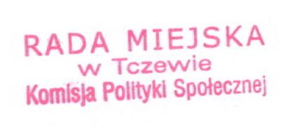 WOR II 0063-5/2/07 Tczew, dnia 26.02.2007 r. PROTOKÓŁ NR 2/2007 Z posiedzenia Komisji Polityki Społecznej Rady Miejskiej w Tczewie z dnia 15 lutego 2007 r. Posiedzenie rozpoczęło się o godz. 16.00. Posiedzeniu Komisji przewodniczył radny Dariusz Zimny- Przewodniczący Komisji Polityki Społecznej.