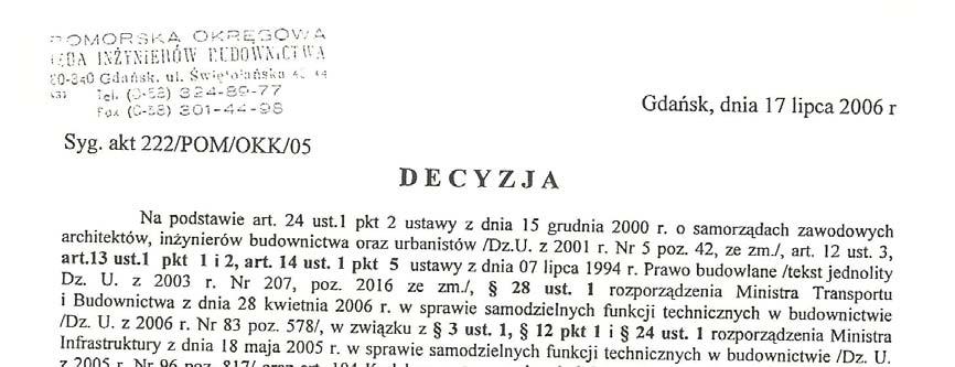 4.1 Uprawnienia projektowe