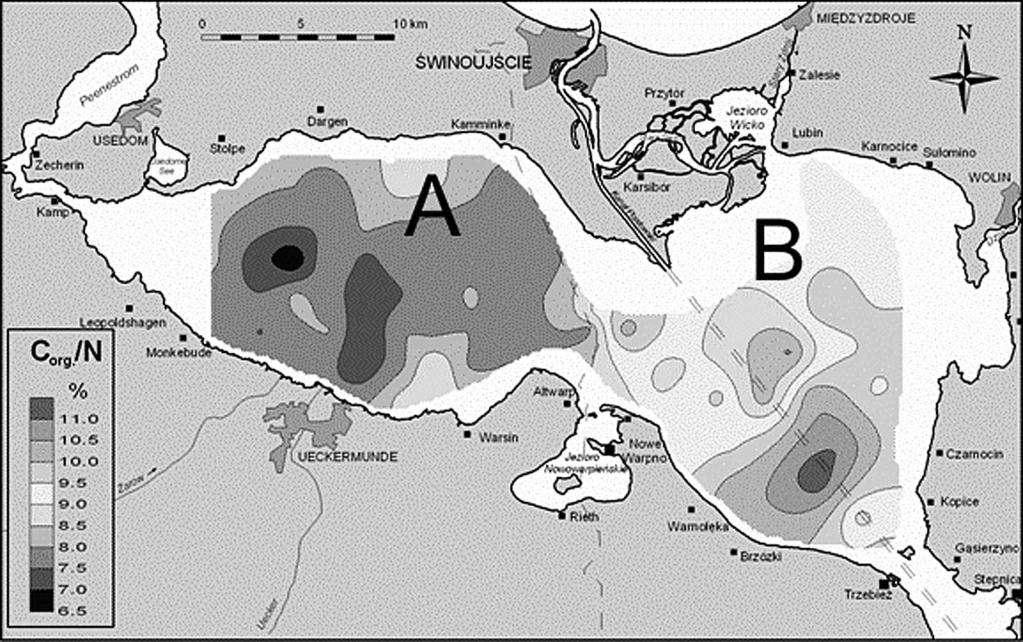 Geochemiczne badania osadów jeziornych strefy umiarkowanej 37 w obrębie hipolimnionu mogą panować warunki meromiktyczne, które sprzyjają redukcji związków Fe +3 i ich rozpuszczaniu, natomiast w